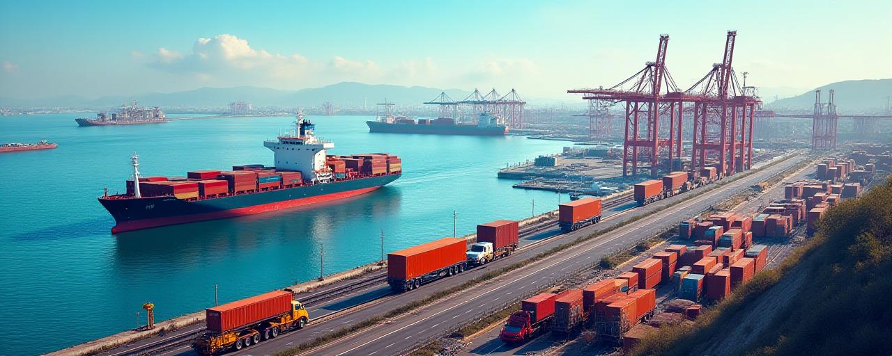 Cross-border freight intermodal transport California Mexico port operations